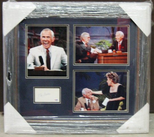 Johnny Carson Framed Signed Photo Collage: You are bidding on a JOHNNY CARSON SIGNED FRAMED PHOTO COLLAGE This remarkable item, has the signature of one of television's all-time great personalities - Johnny Carson. Carson, the