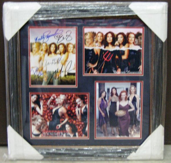 "Desperate Housewives" Framed Signed Cast Collage: You are bidding on a DESPERATE HOUSEWIVES CAST SIGNED FRAMED PHOTO COLLAGE This remarkable item, has the signatures of the cast of one of television's guiltiest pleasures. Signatures