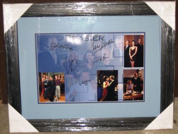 "Frasier" Framed Signed Cast (5) Collage: You are bidding on a FRASIER CAST SIGNED FRAMED PHOTO COLLAGE This remarkable item, has the signatures of the cast of one of television's historical sitcoms. Signatures include Kelsey