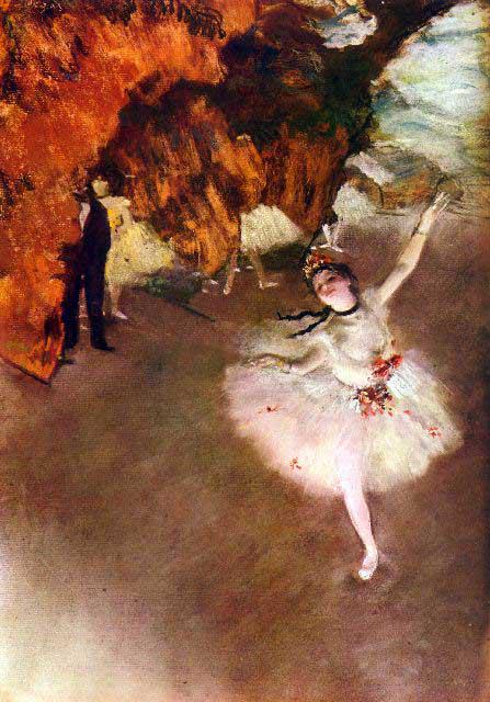 Edgar Degas - Prima Ballerina: Artist: Degas - Title: Prima Ballerina - Medium: Fine Art Reproduction Giclee on Archival Canvas - Image Size: Approximately 20 inches x 14 inches - Framed: Unframed on Unstretched Canvas - Edgar Dega