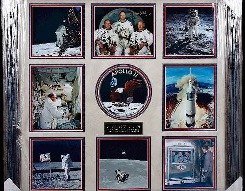 Apollo 11 Autographed Photo Display