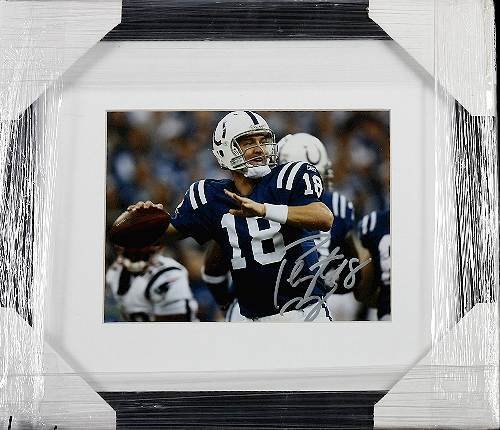 Peyton Manning Autographed 8x10 Blue