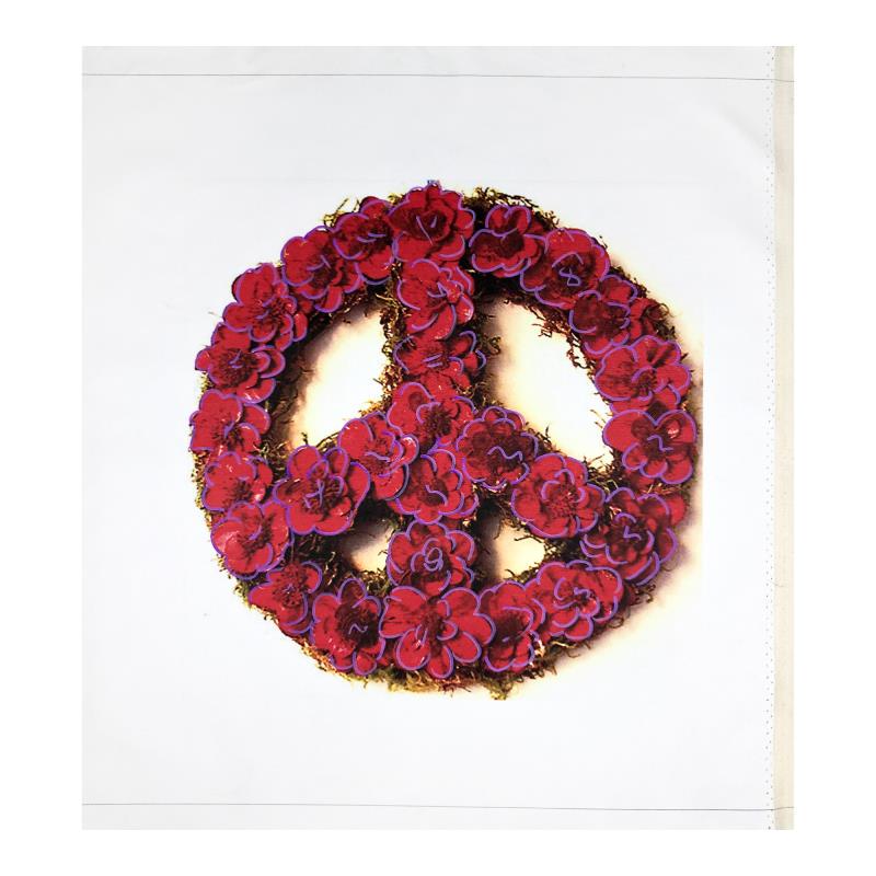 Steve Kaufman (1960-2010), "Peace" Hand Signed and: "Peace" is limited edition hand pulled silkscreen unique mixed media on canvas by Andy Warhol protege Steve Kaufman (1960-2010). This piece is numbered and hand signed inverso and includes a letter of