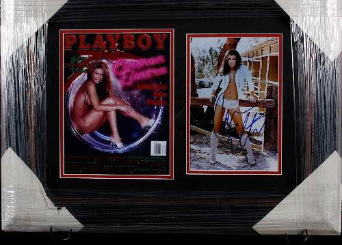 Carmen Electra Autographed Playboy Photo Collage