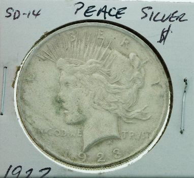 1923 Peace Silver Dollar SD14