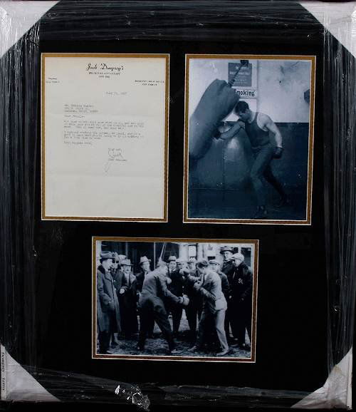 Jack Dempsey Autographed Letter/Photo Collage