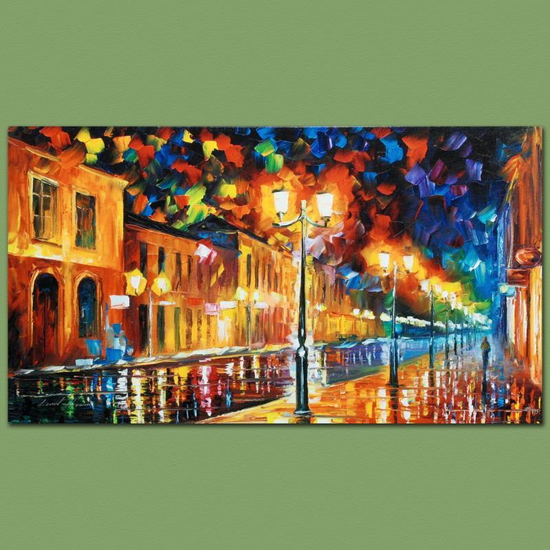 Leonid Afremov (1955-2019) "Infinity" Limited Edition: Leonid Afremov's (1955-2019) masterful use of color and texture make his paintings unique collectibles that are sure to brighten any wall. "Infinity" is a limited edition giclee on canvas. The piece i