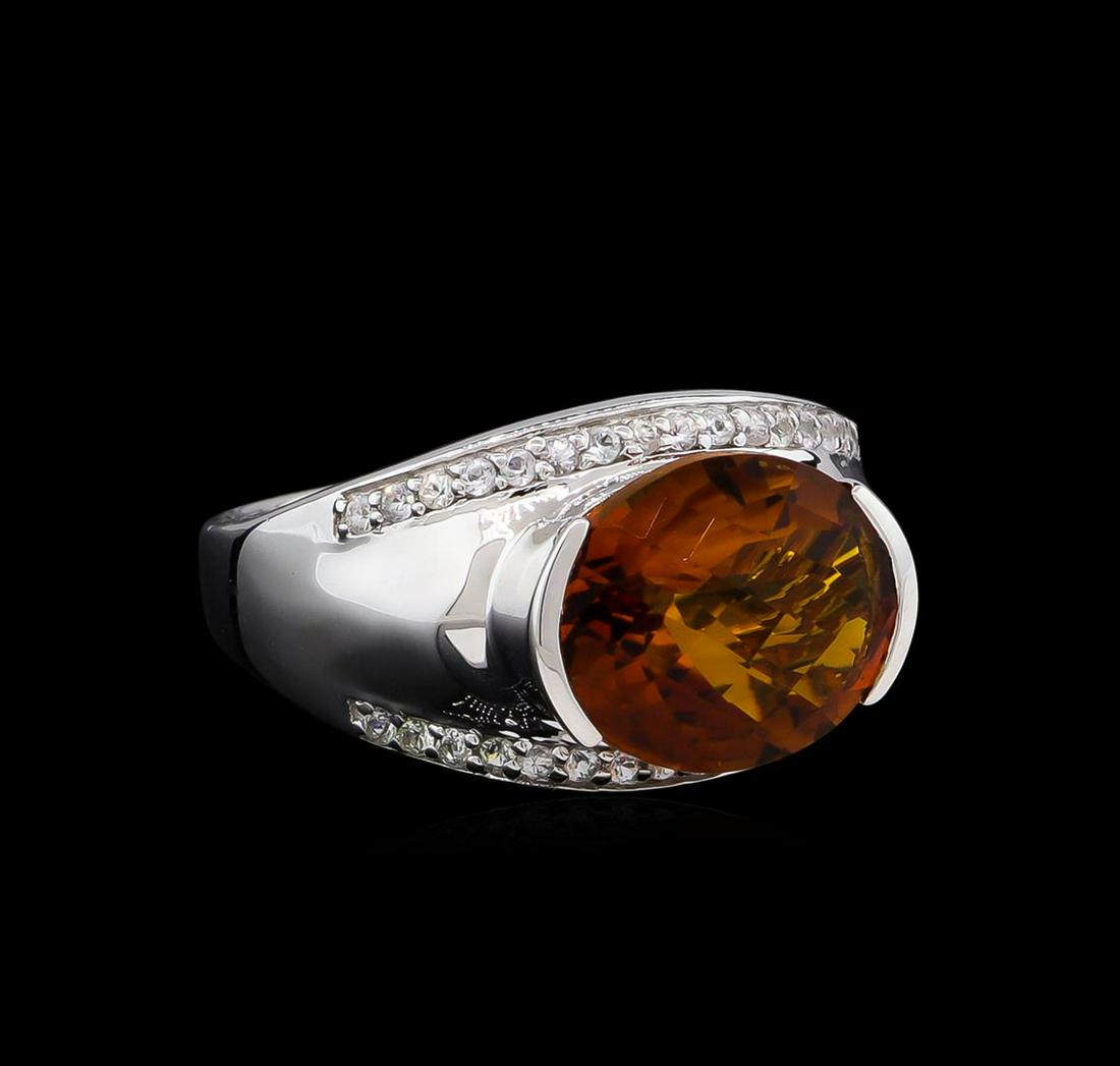 Crayola 3.95 ctw Citrine and White Sapphire Ring - .925: From the brand whose products have inspired creative expression for more than 110 years comes this beautiful ring by Crayola. This stunning piece of jewelry reflects the image and colorful personality