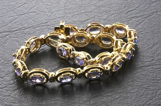 Ladies Tanzanite Diamond Bracelet 4.37ctw - DI151
