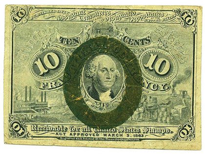 1863 .10 Cents Bill PM05