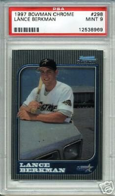 Lance Berkman 1997 Rookie Baseball Card PSA 9