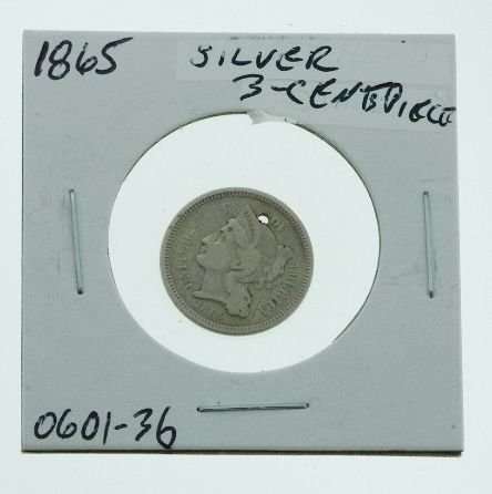 1865 Silver 3-Cent Piece 060136