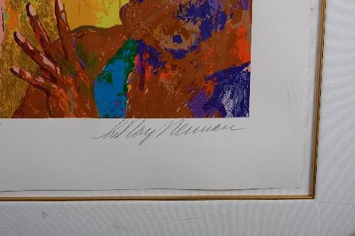 Leroy Neiman - Shaq Autographed by Shaq & Neiman - 2