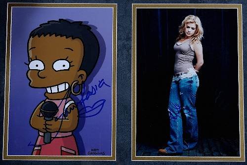 American Idol Autographed Guitar Simpsons Collage - 2