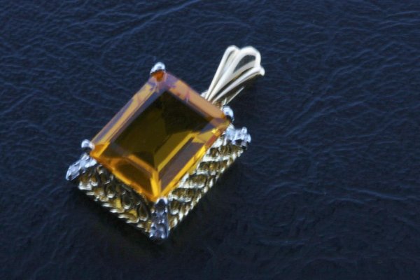 Ladies Citrine Diamond Pendant 8.74ctw - DI138