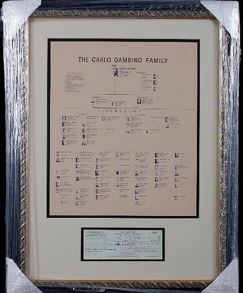 Carlo Gambino Autographed Family Tree Document