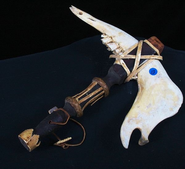 African Weapons made from Donkey Jaw Bone - GG