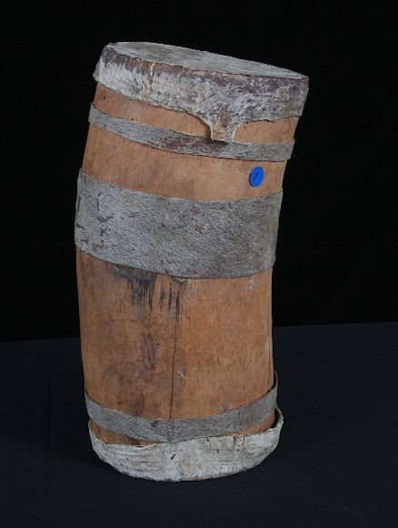 Hand Carved African Kenya Drum- GG