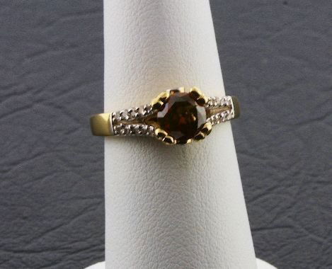 Ladies' Cognac Diamond Ring 1.12ctw DG101A