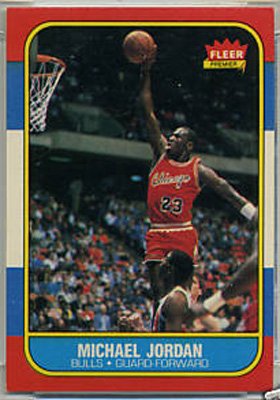 1986 Fleer Michael Jordan Rookie Basketball Card