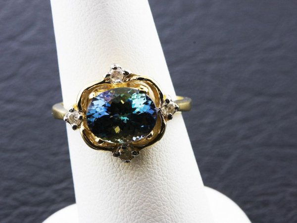 Ladies Tanzanite Diamond Ring 3.18ctw DI98