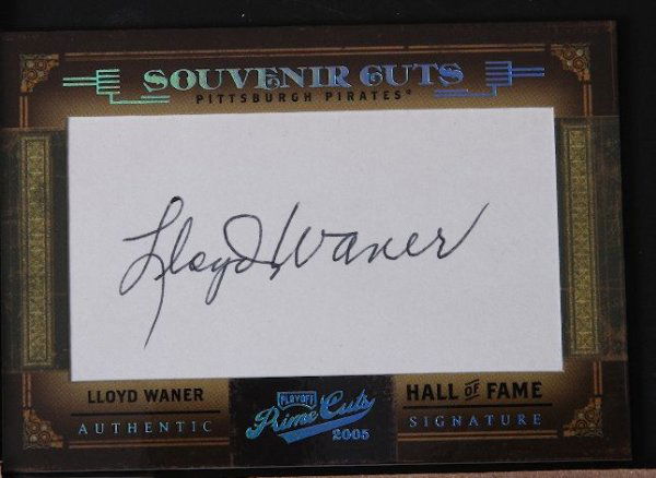 2006 Prime Cuts Lloyd Waner Autographed Baseball C