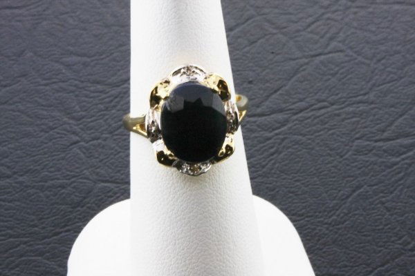 Ladies Blue Sapphire Diamond Ring 5.80ctw - DI31