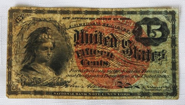1863 Fifteen Cents Bill PM21