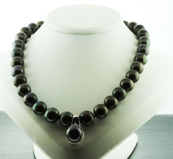 Tahitian Pearl Diamond Necklace .67ctw DG66A