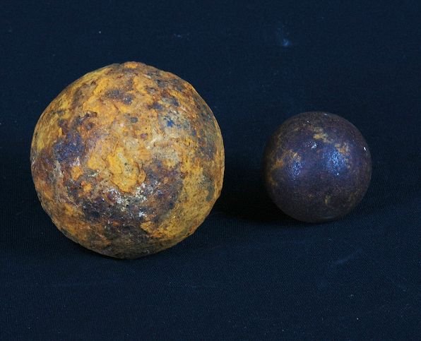 Civil War Cannon Balls Lot of (2) - GG