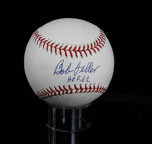Bob Feller Autographed Baseball