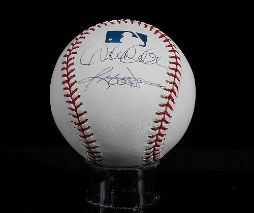 Derek Jeter/Reggie Jackson Autographed Baseball