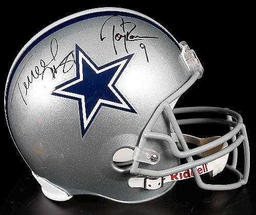 Terrell Owens & Tony Romo Autographed Full-Size Co