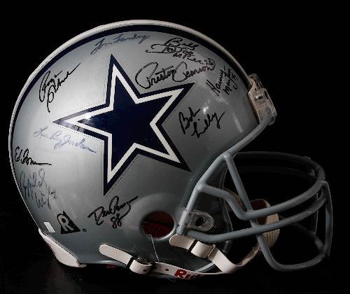 Dallas Cowboys Legends (10) Autographed Full-Size H