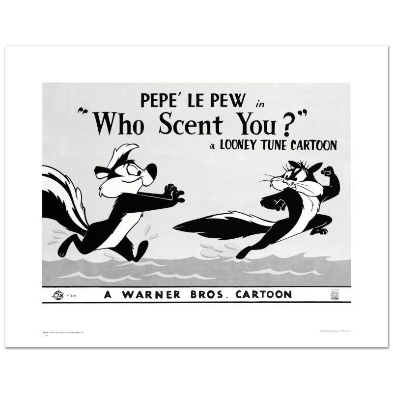 "Who Scent You" Limited Edition Giclee from Warner: "Who Scent You" is a limited edition giclee on paper from Warner Bros., numbered with hologram seal of Authenticity. Also, includes Certificate of Authenticity! Measures approx. 20" x 16" (with border