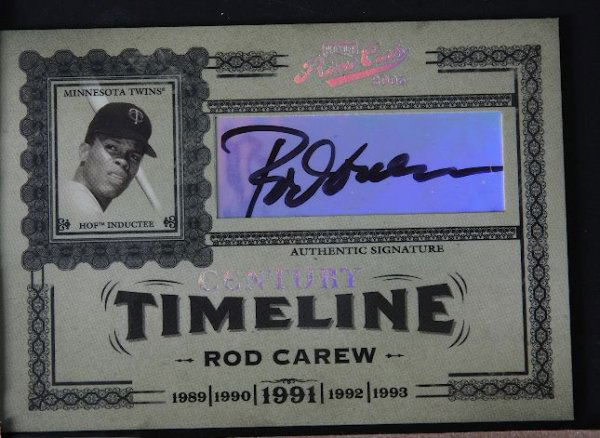 2005 Prime Cuts Rod Carew Autographed Baseball Card