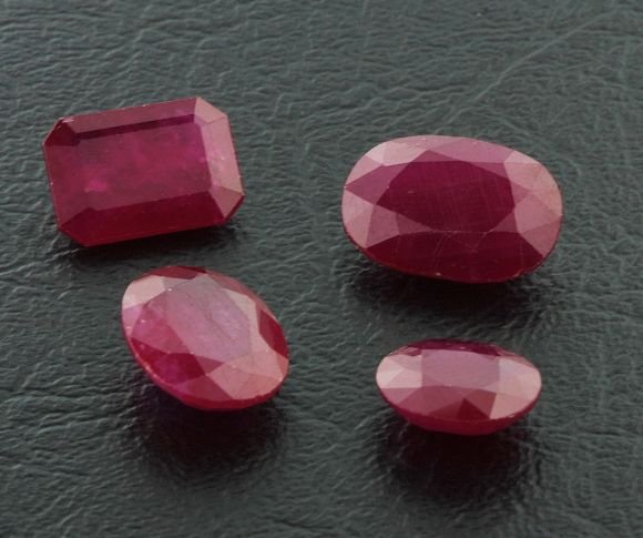 Ruby Parcel 4 Gemstones 28.89ctw DK06
