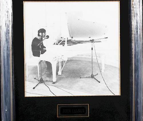 John Lennon Autographed Piano Photo Collage