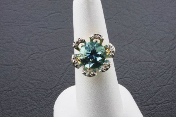 Ladies Aquamarine Diamond Ring 8.98ctw - DI72