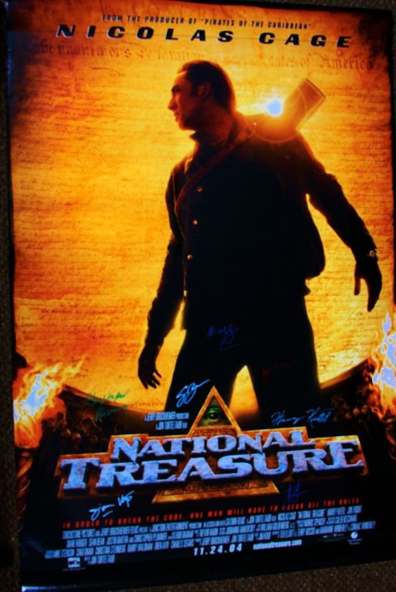 National Treasure - Autographed Movie Poster Signe