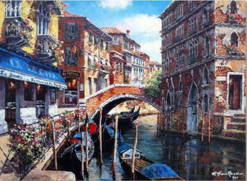 Sam Park "VENETIAN VISTA": Sam Park "VENETIAN VISTA" Hand Signed and Numbered Limited Edition Embellished Giclee on Canvas Dimensions: 30 x 40 inches (Note: edition number received may differ from photo)