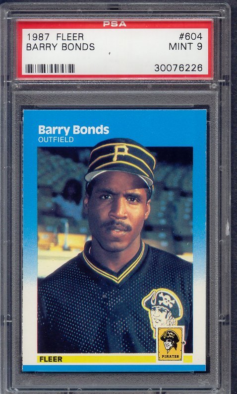 Barry Bonds 1987 Rookie Baseball Card PSA 9