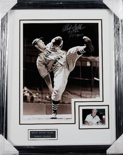 Bob Feller HOF Autographed Piece