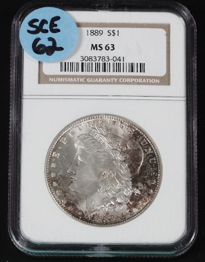 1889 Morgan Silver Dollar NGC MS63 SCE62