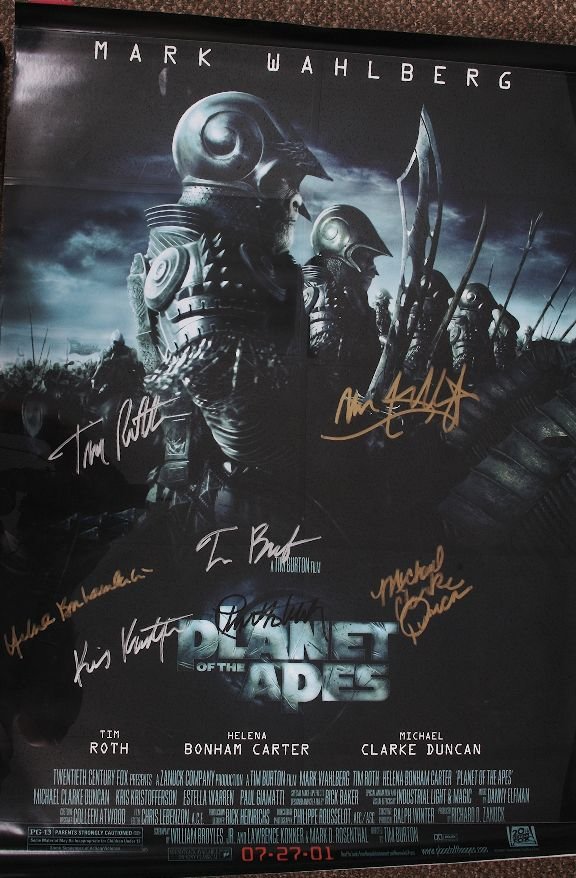 Planet of the Apes - Autographed Movie Poster Signe