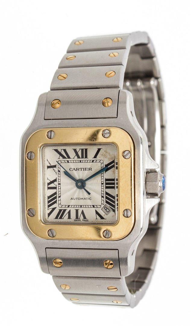Cartier Stainless Steel Yellow Gold Galbee Rotonde: Clasp Closure Measurements: Length: 1 in / 3 cm Width: 1 in / 3 cm 1 in / 3 cmCONDITION: Pre-Owned Good overall, please see photographs for detail.