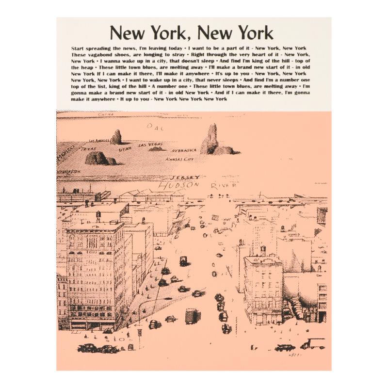 Ringo Daniel Funes, "New York, New York" One-of-a-Kind: Ringo Daniel Funes, "New York, New York" One-of-a-Kind Hand Pulled Silkscreen on Canvas, Hand Signed with Certificate of Authenticity. "New York, New York" is a one-of-a-kind hand-pulled silkscreen on