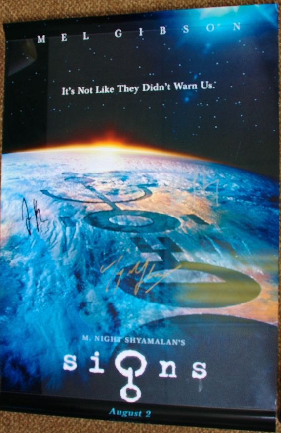Signs - Autographed Movie Poster Signed by Mel Gib