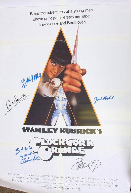 Clockwork Orange - Autographed Movie Poster Signed