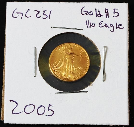 2005 Gold Eagle $5 Gold 1/10 Coin GC251